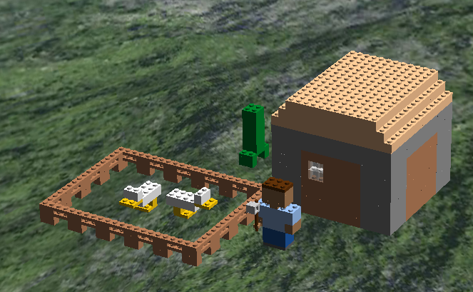 lego minecraft farm house