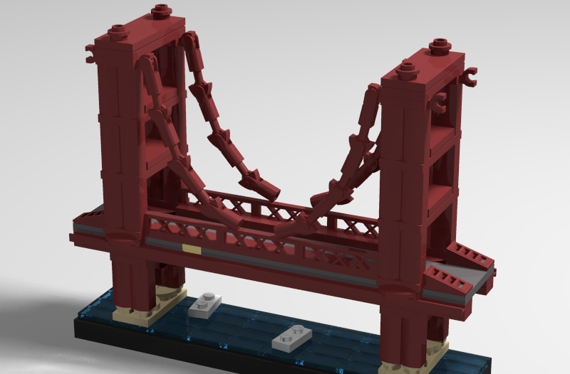 Lego golden clearance gate bridge