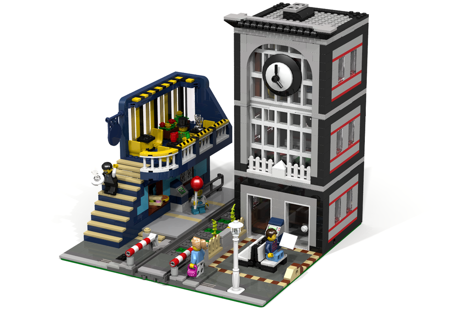 Over Gound Train Station 3  Lego worlds, Lego room, Lego architecture