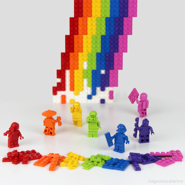 Build a best sale lego rainbow