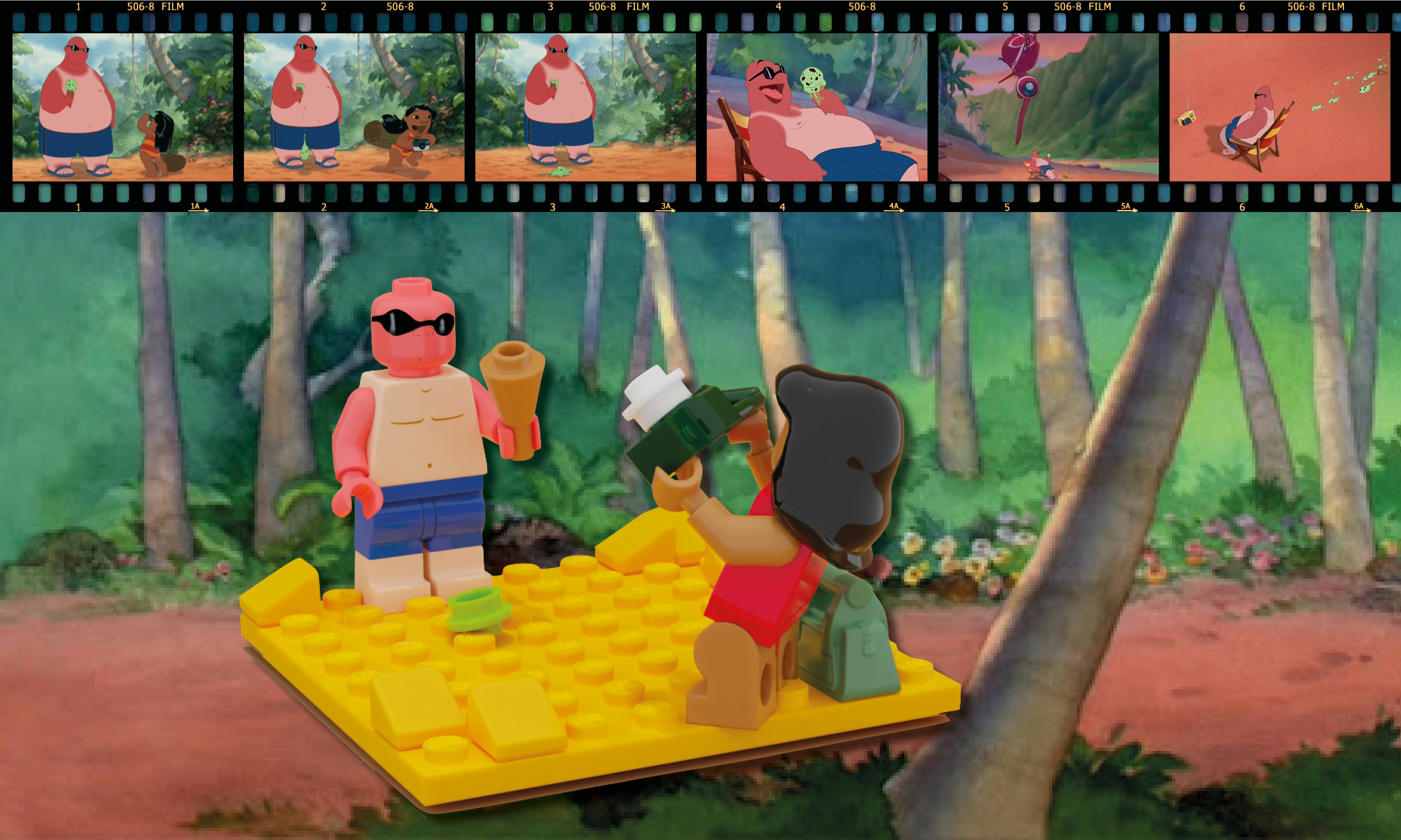 I built LILO and stitch in LEGO 