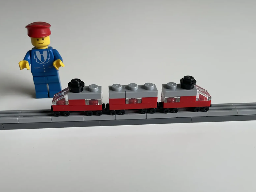 Lego cheap train scale