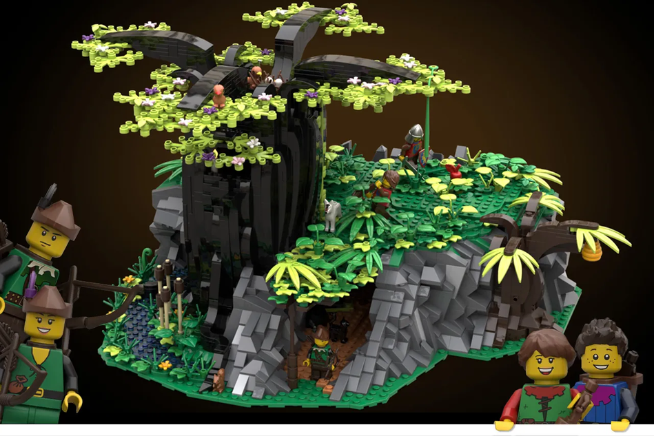 Lego cave hot sale