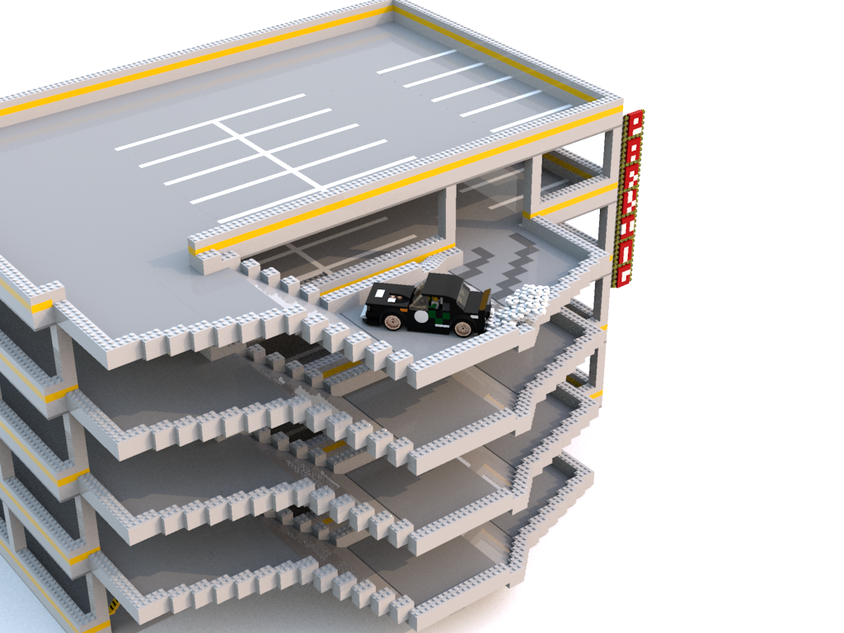 Lego store parking garage