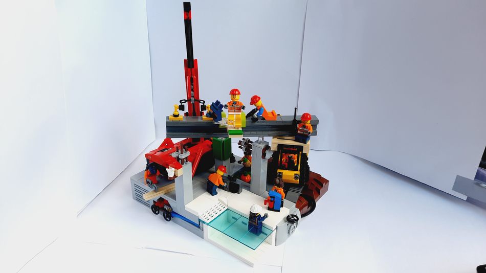 Lego house with pool hot sale