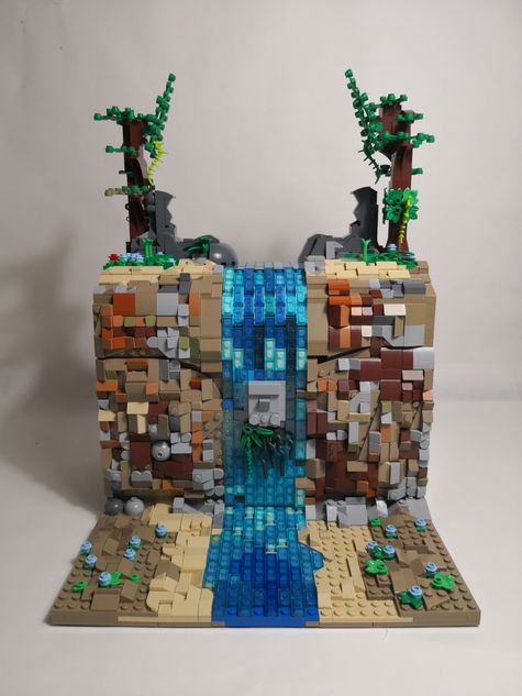 Lego waterfall online house