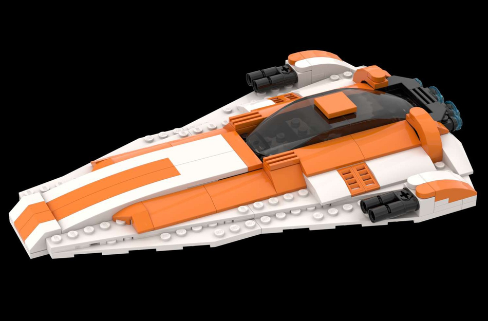 Lego star wars orange ship sale