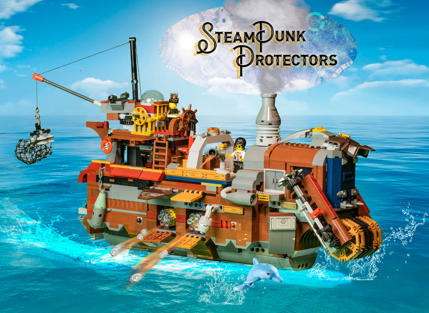 Lego store steampunk ship