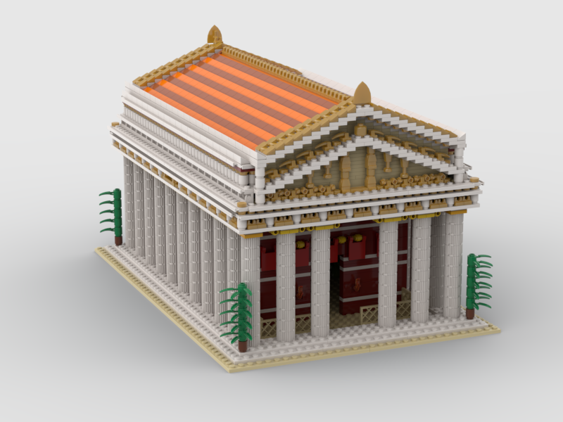 Lego store architecture parthenon