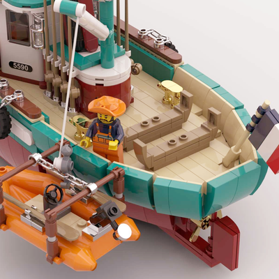 lego boat fishing