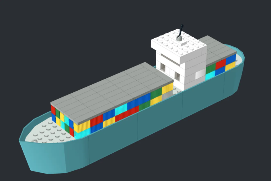 Lego cheap container ship