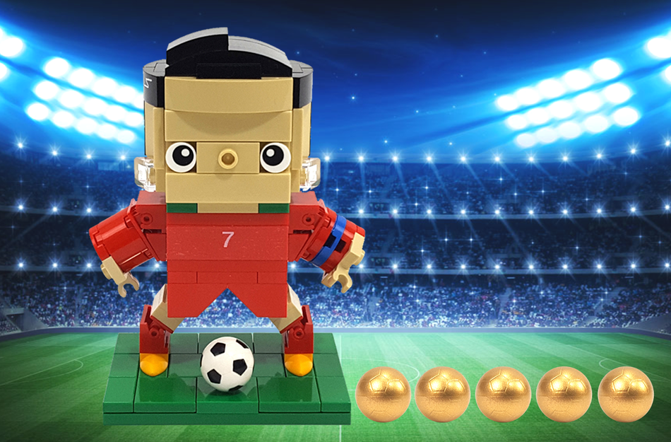 Fútbol Ronaldo Minifigura Compatible Lego FIFA Selección