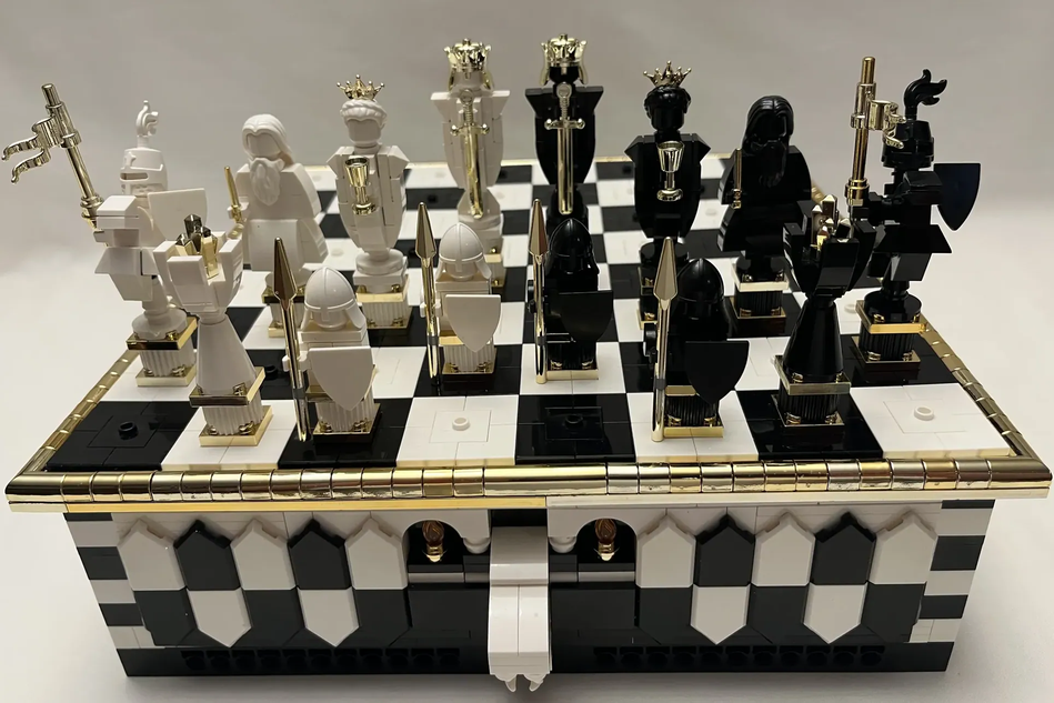 Lego medieval chess set sale