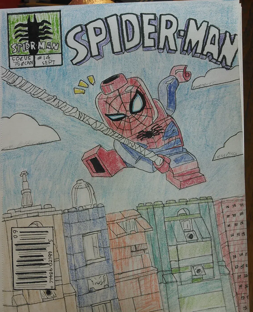 Spiderman lego clearance drawing