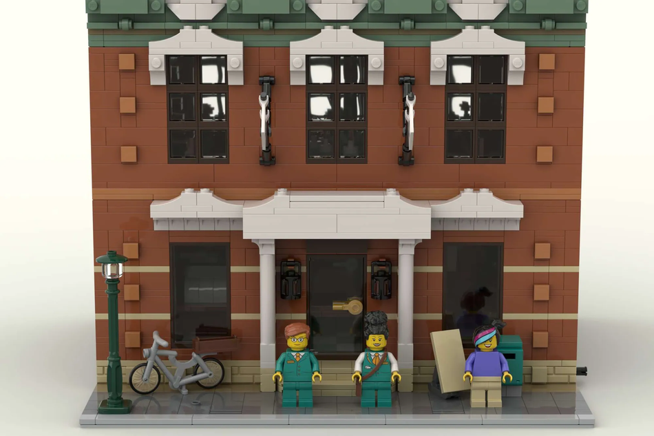 Lego modular building store post office