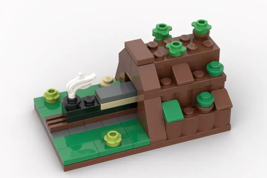 Lego train best sale tunnel ideas