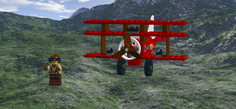 lego red baron plane