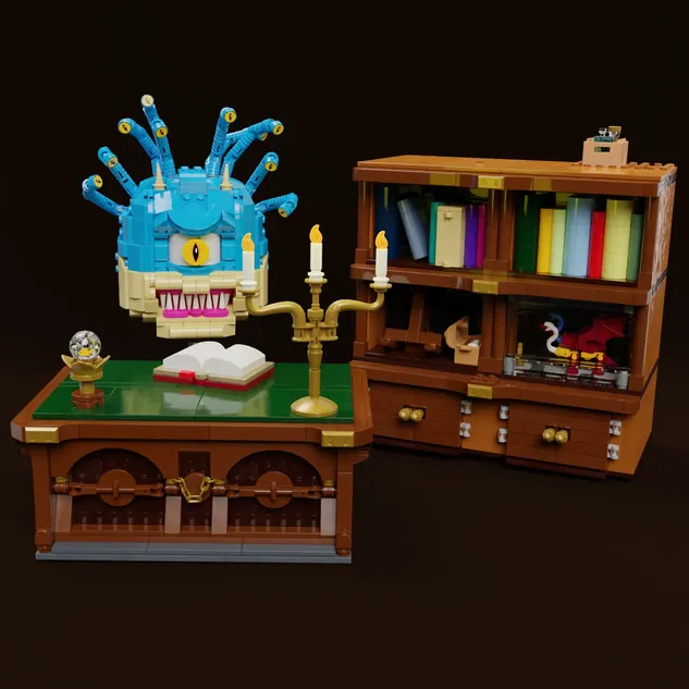 The fan-made D&D LEGO set entitled "Xanathar the Beholder" one of the entries in Dungeons & Dragons' 50th anniversary contest.