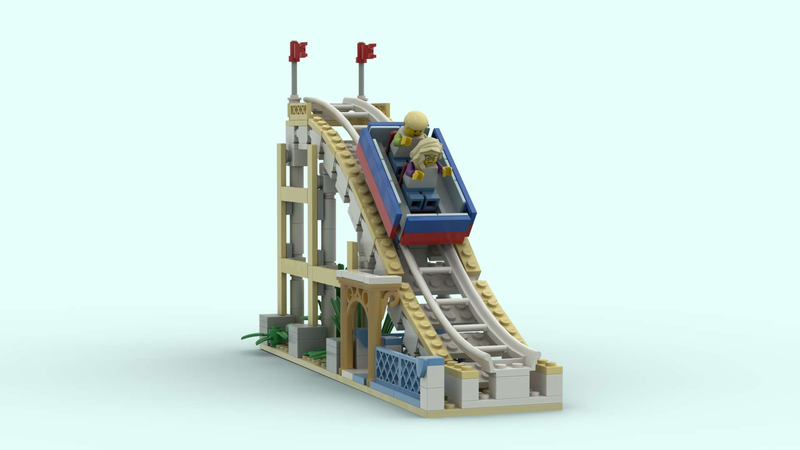 lego wooden roller coaster