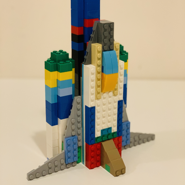 Simple best sale lego rocket