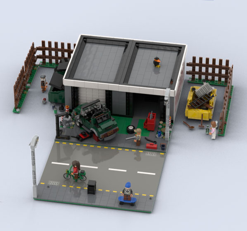 lego house with garage