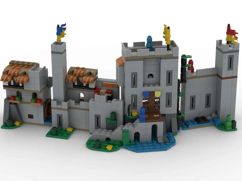 My first attempt at a micro scale castle : r/lego