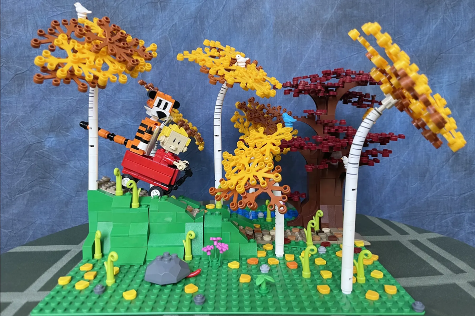 LEGO IDEAS Calvin and Hobbes Never Stop Chasing Your Dreams