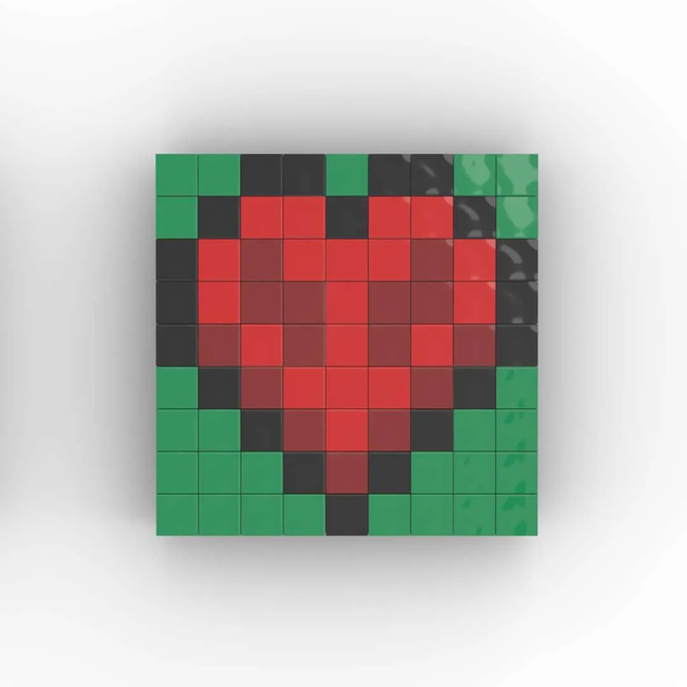 Minecraft heart on sale pixel art