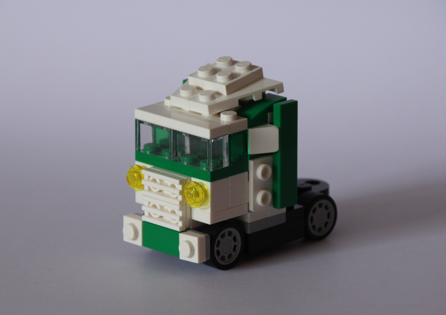 Green best sale lego truck