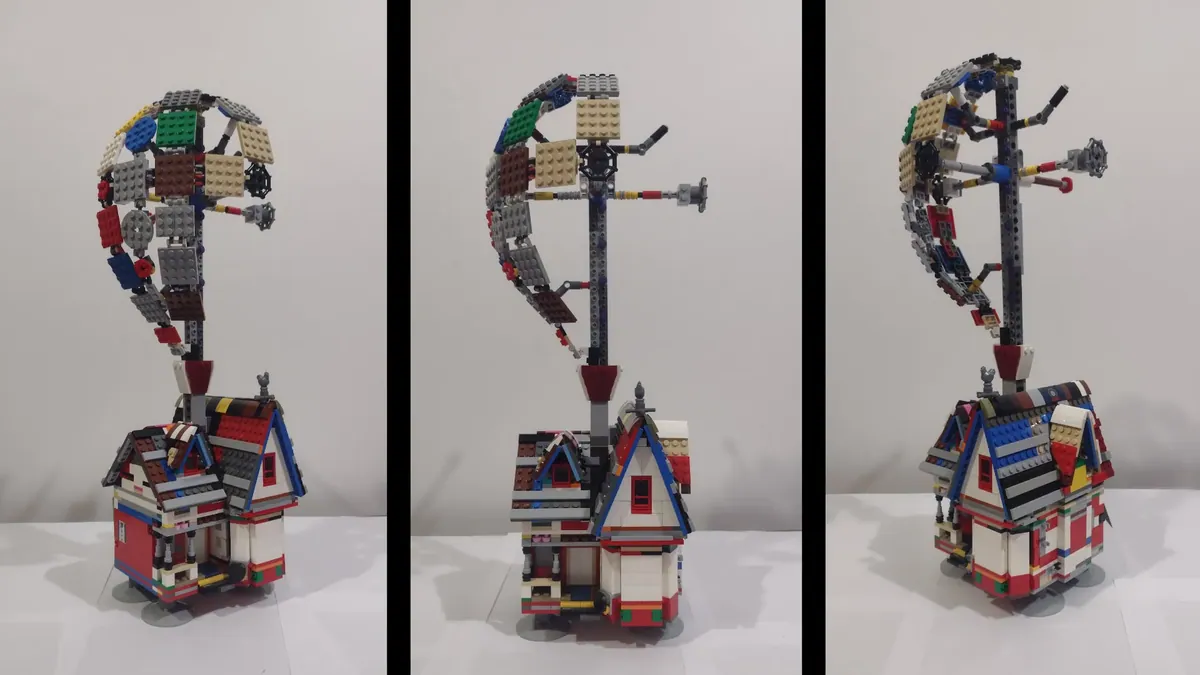 Lego store flying house