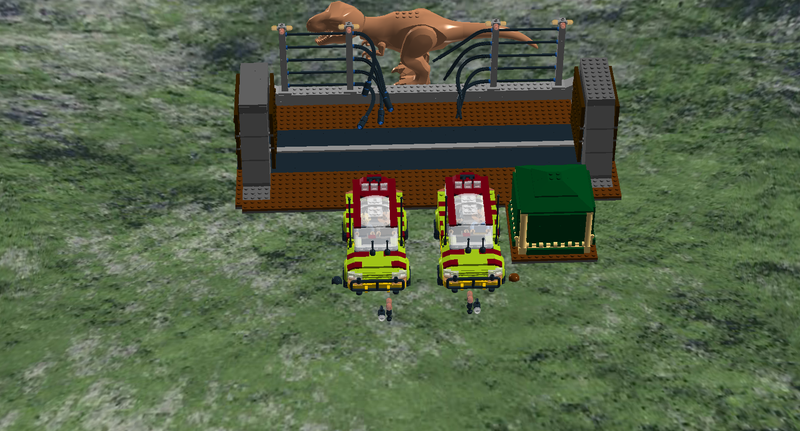 lego jurassic park t rex paddock