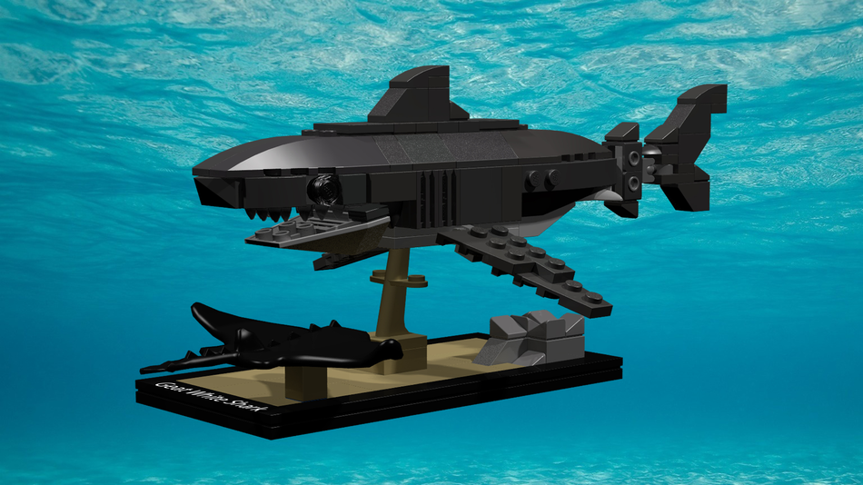 Lego great white shark hot sale set