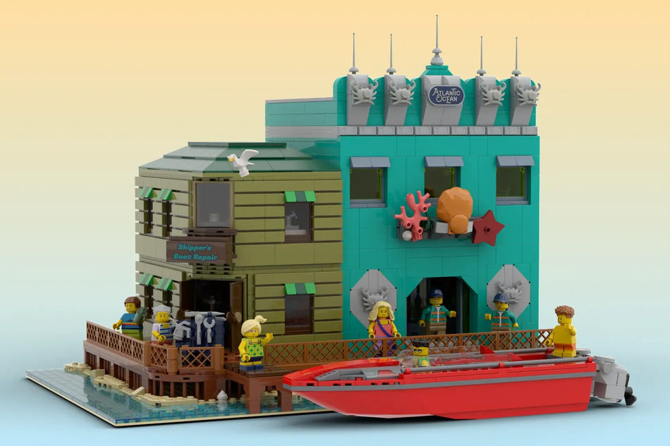 LEGO IDEAS - Beach Town Aquarium & Boat Shop