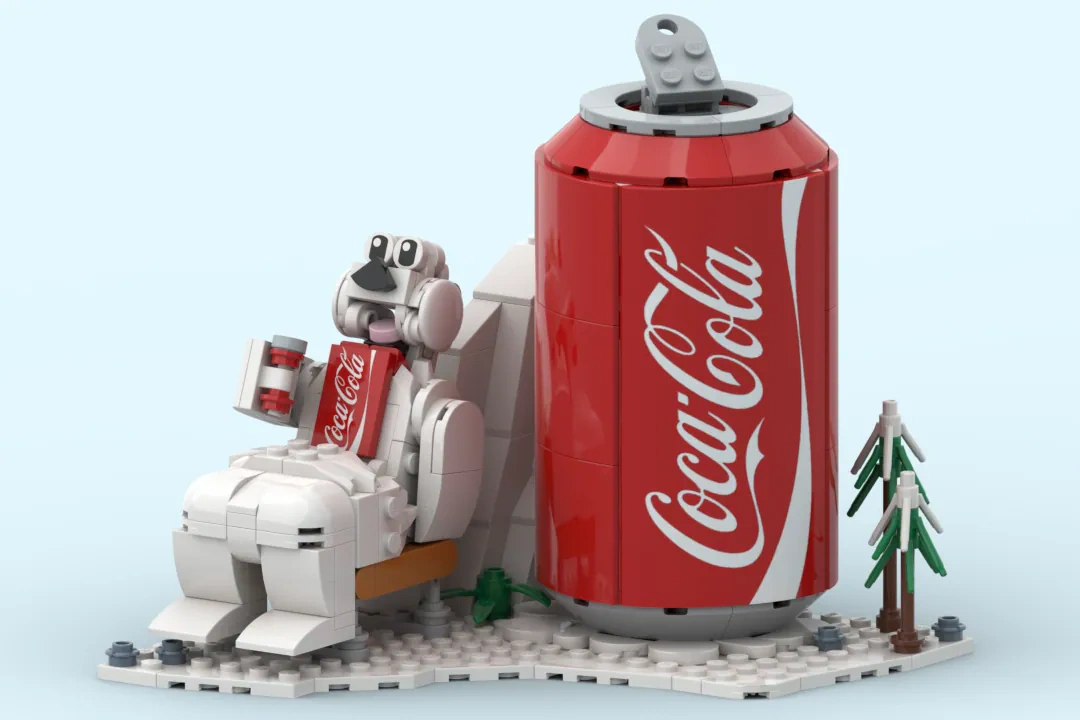 Coca-Cola Polar Bear and Giant Coke Bottle | LEGO® Ideas