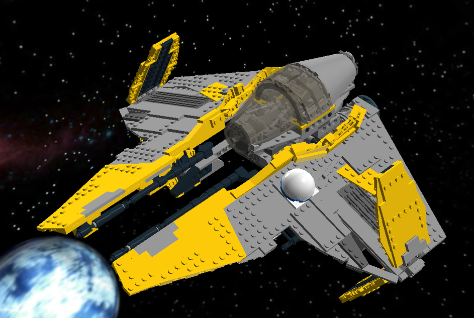 Yellow best sale jedi starfighter