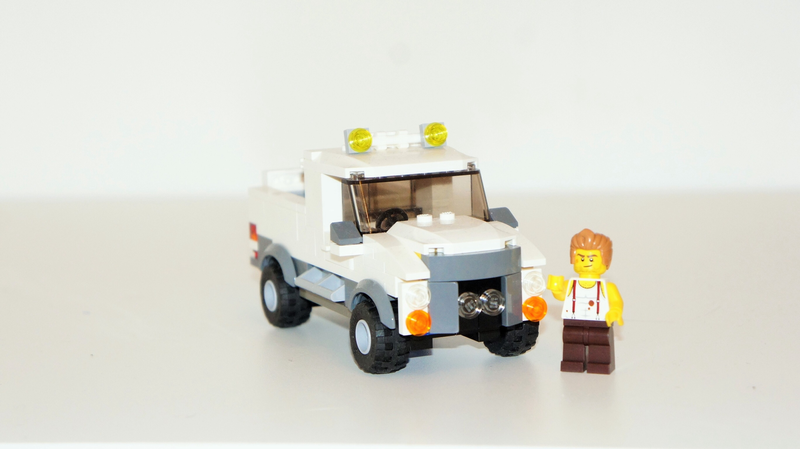 white pickup truck toy