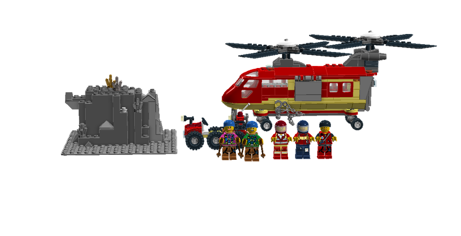 Lego snow store rescue helicopter