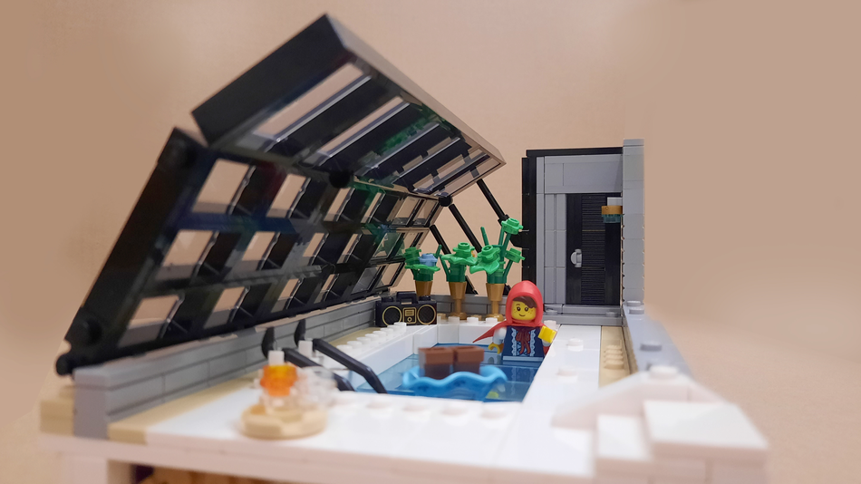 Lego house with discount pool