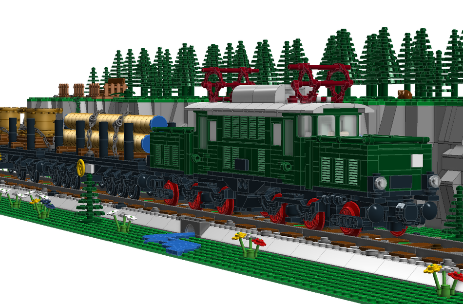 Green lego cheap cargo train