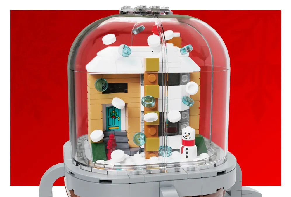 Santa snow hot sale globe lego