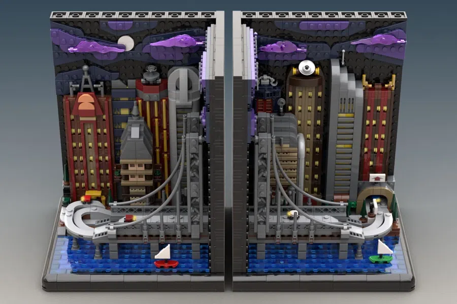 City Skyline Bookends Image