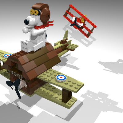 lego red baron plane