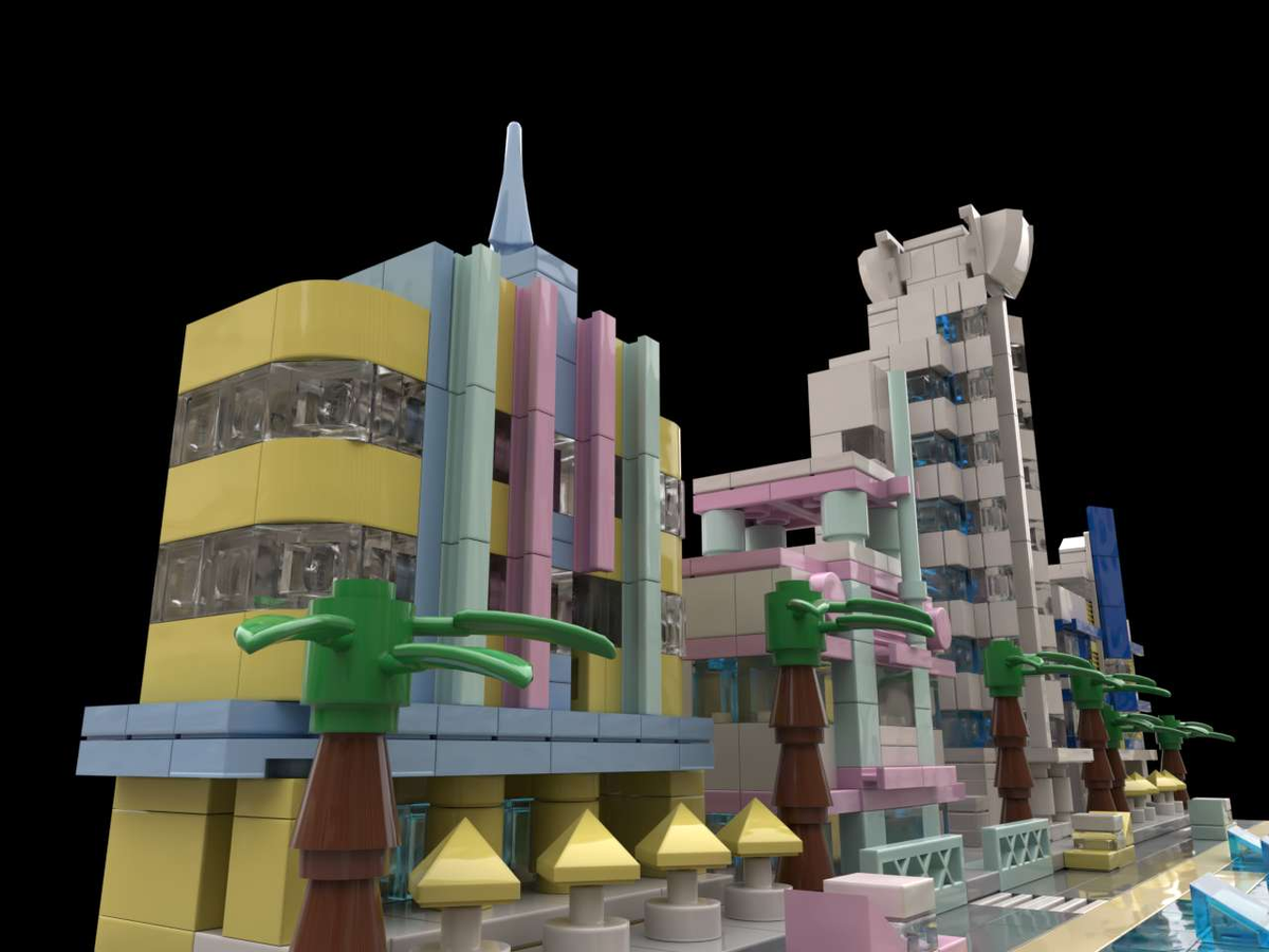 LEGO IDEAS Miami Beach Art Deco Skyline