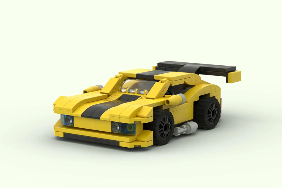 Yellow lego best sale race car