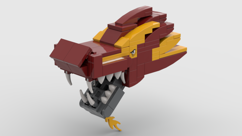 Dragon head lego new arrivals