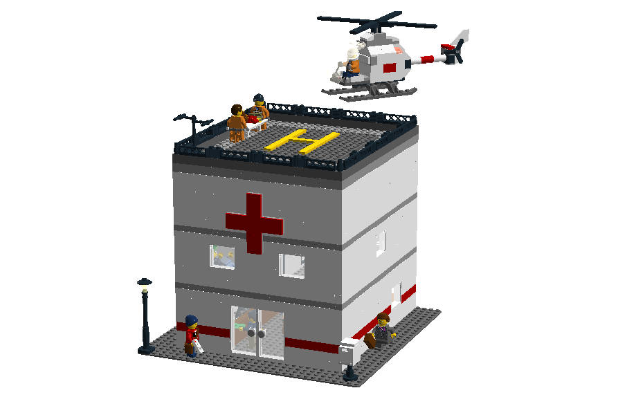 Lego best sale hospital helicopter