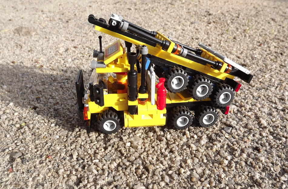 Yellow lego truck and 2024 trailer