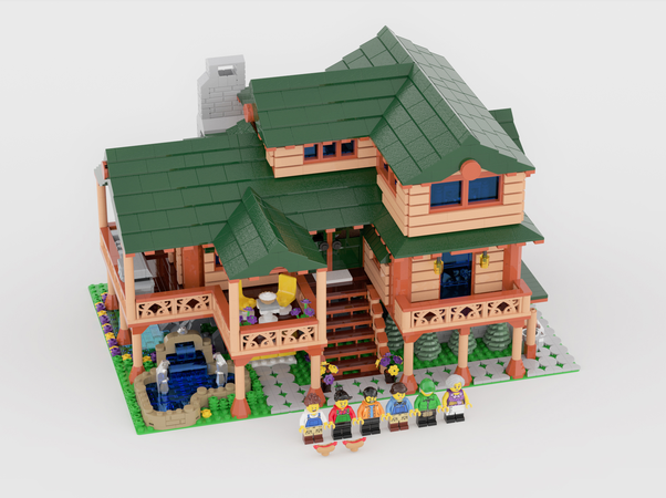 lego log cabin