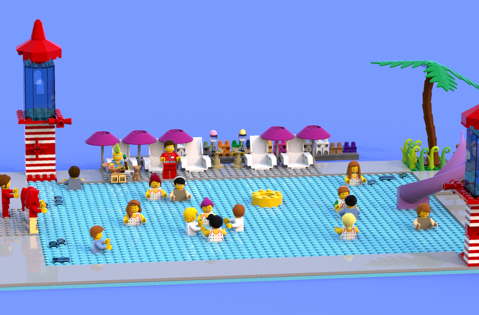 Pool lego best sale