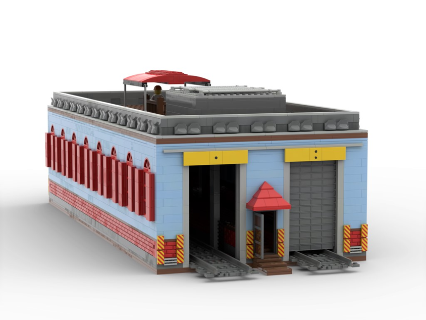 Lego train hot sale yard